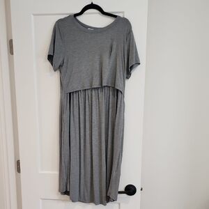 Bearsland Maternity/Nursing Grey Dress